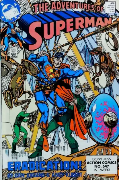 Couverture de ADVENTURES OF SUPERMAN #460 - par Dan Jurgens - lecubeacomics.com