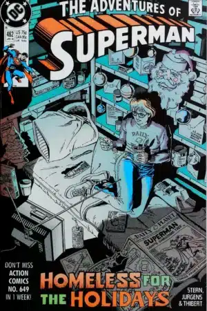 Couverture de ADVENTURES OF SUPERMAN #462 - par Dan Jurgens - lecubeacomics.com