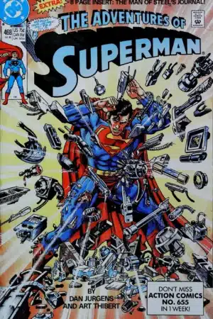 Couverture de ADVENTURES OF SUPERMAN #468 - par Dan Jurgens - lecubeacomics.com