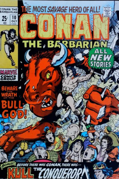 Couverture de CONAN THE BARBARIAN (1970) #10 - par Barry Windsor-Smith - lecubeacomics.com