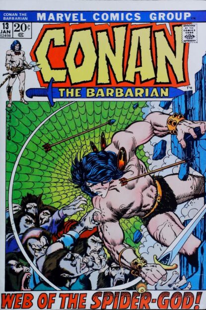 Couverture de CONAN THE BARBARIAN (1970) #13 - par Barry Windsor-Smith - lecubeacomics.com