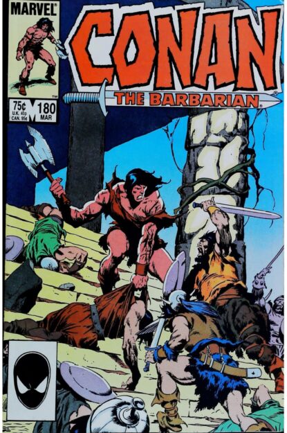 Couverture de CONAN THE BARBARIAN (1970) #180 - par John Buscema - lecubeacomics.com