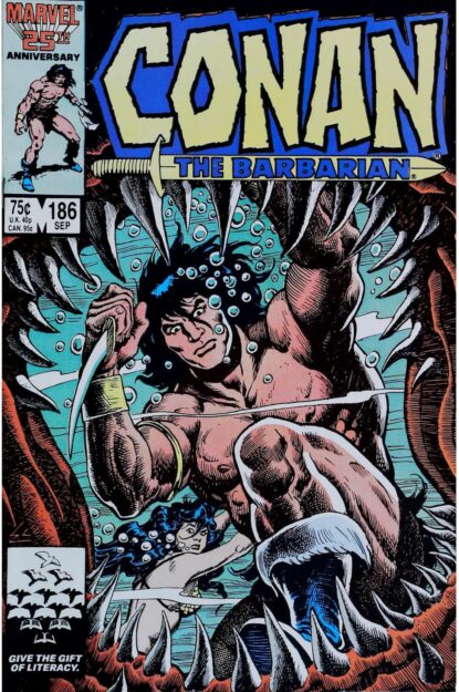 Couverture de CONAN THE BARBARIAN (1970) #186 - par Ernie Chan - lecubeacomics.com