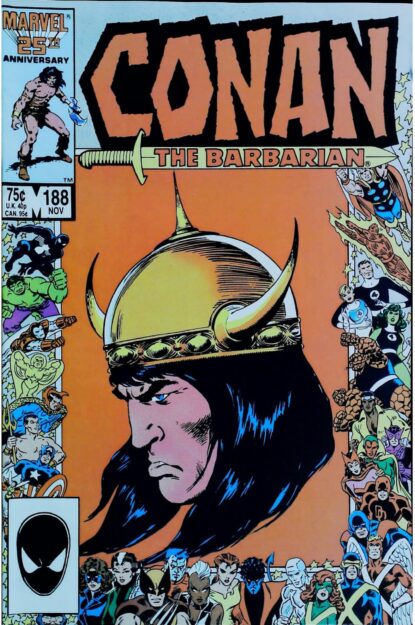 Couverture de CONAN THE BARBARIAN (1970) #188 - par John Buscema - lecubeacomics.com