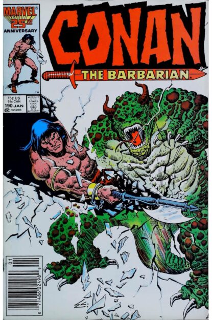 Couverture de CONAN THE BARBARIAN (1970) #190 - par Ernie Chan - lecubeacomics.com