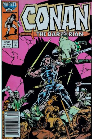 Couverture de CONAN THE BARBARIAN (1970) #191 - par Val Semeiks - lecubeacomics.com