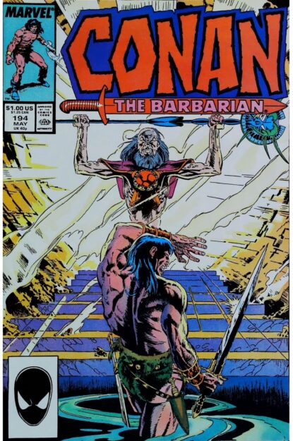 Couverture de CONAN THE BARBARIAN (1970) #194 - par Val Semeiks - lecubeacomics.com