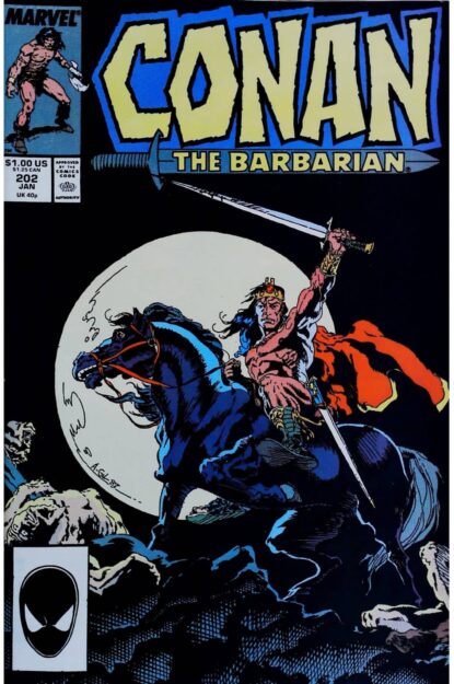 Couverture de CONAN THE BARBARIAN (1970) #202 - par Armando Gil - lecubeacomics.com