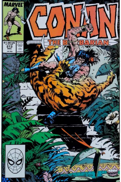 Couverture de CONAN THE BARBARIAN (1970) #213 - par Val Semeiks - lecubeacomics.com