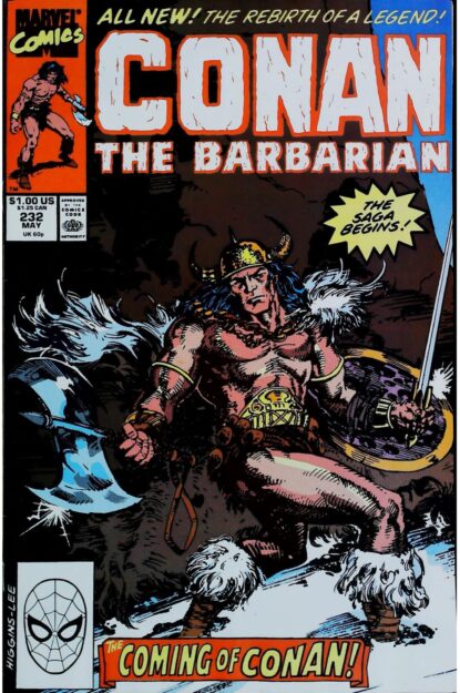 Couverture de CONAN THE BARBARIAN (1970) #232 - par Michael Higgins - lecubeacomics.com