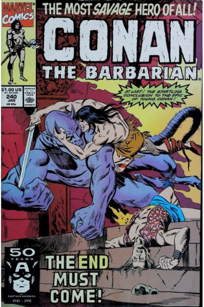 Couverture de CONAN THE BARBARIAN (1970) #240 - par Gary Hartle - lecubeacomics.com