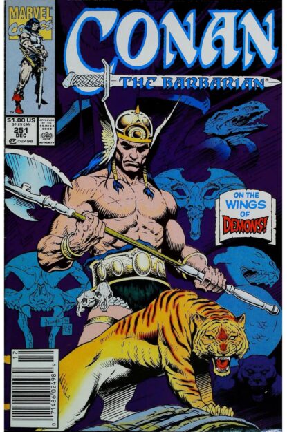 Couverture de CONAN THE BARBARIAN (1970) #251 - par Sandy Plunkett - lecubeacomics.com