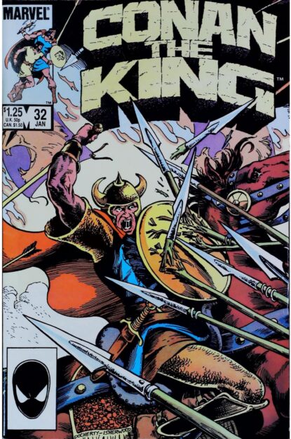 Couverture de CONAN THE KING (1984) #32 - par Mike Docherty - lecubeacomics.com