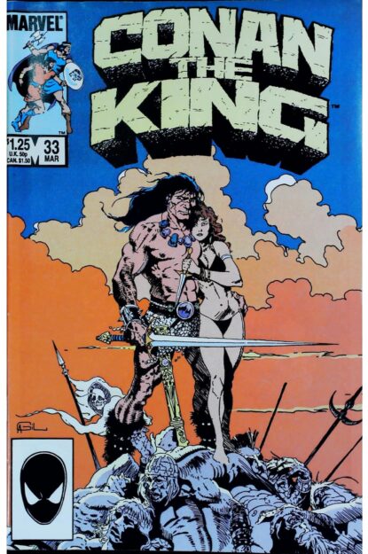 Couverture de CONAN THE KING (1984) #33 - par Armando Gil - lecubeacomics.com