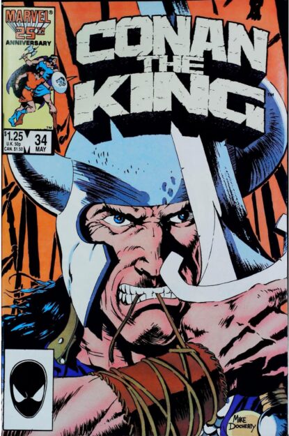 Couverture de CONAN THE KING (1984) #34 - par Mike Docherty - lecubeacomics.com