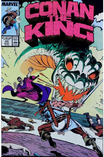 Couverture de CONAN THE KING (1984) #40 - par Mike Docherty - lecubeacomics.com
