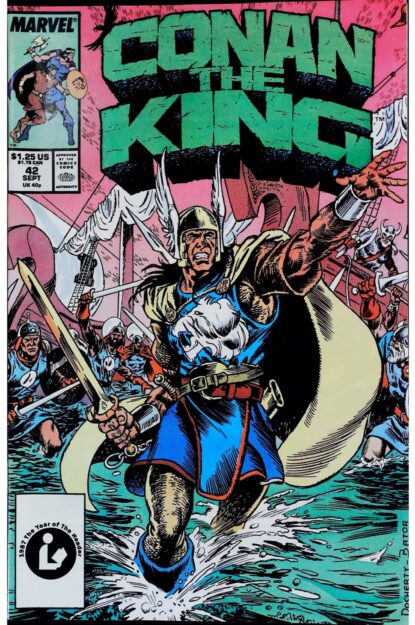 Couverture de CONAN THE KING (1984) #42 - par Mike Docherty - lecubeacomics.com
