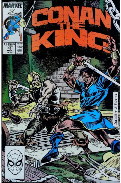 Couverture de CONAN THE KING (1984) #45 - par Mike Docherty - lecubeacomics.com