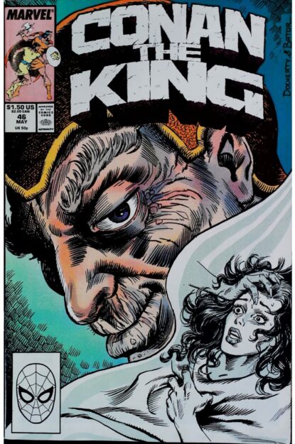 Couverture de CONAN THE KING (1984) #46 - par Mike Docherty - lecubeacomics.com