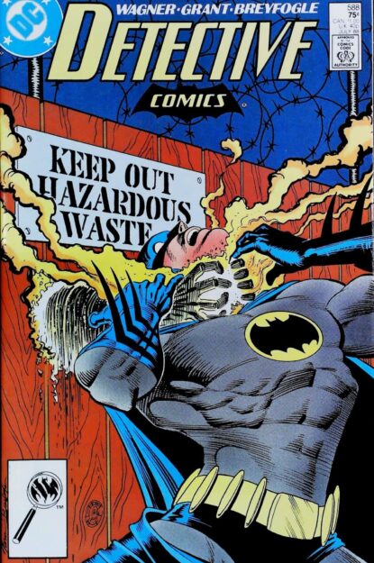 Couverture de DETECTIVE COMICS (1937) #588 - par Norm Breyfogle - lecubeacomics.com