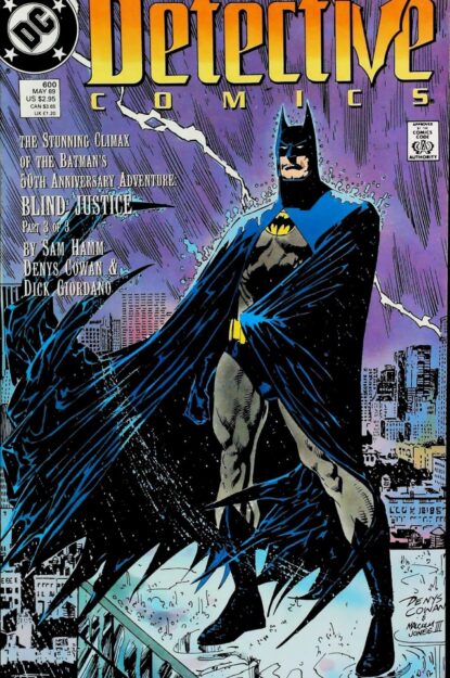 Couverture de DETECTIVE COMICS (1937) #600 - par Denys Cowan - lecubeacomics.com