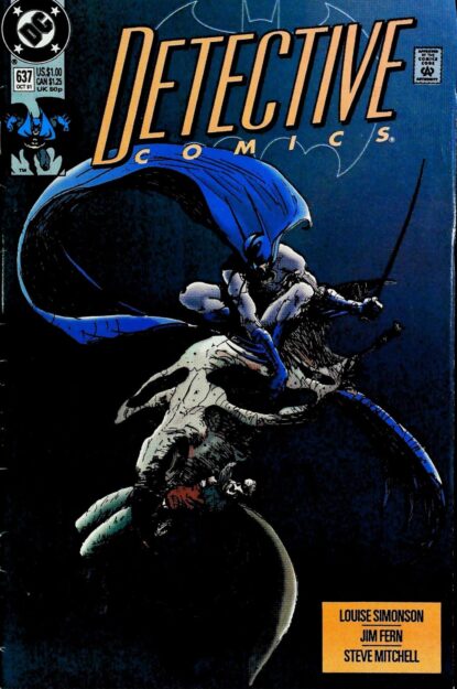 Couverture de DETECTIVE COMICS (1937) #637 - par George Pratt - lecubeacomics.com