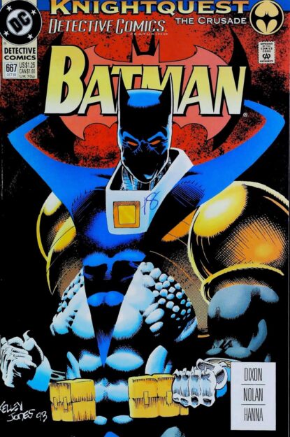 Couverture de DETECTIVE COMICS (1937) #667 - par Kelley Jones - lecubeacomics.com