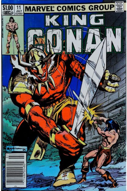Couverture de KING CONAN (1980) #11 - par Bill Sienkiewicz - lecubeacomics.com