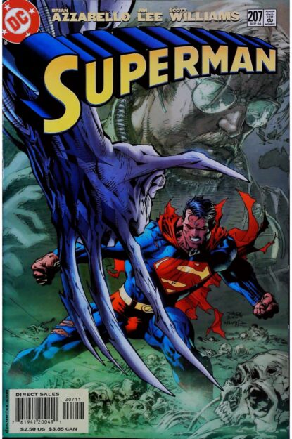 Couverture de SUPERMAN (1987) #207 - par Jim Lee - lecubeacomics.com