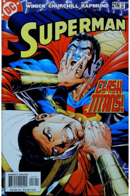 Couverture de SUPERMAN (1987) #216 - par Ian Churchill - lecubeacomics.com