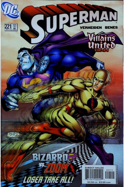 Couverture de SUPERMAN (1987) #221 - par Ed Benes - lecubeacomics.com