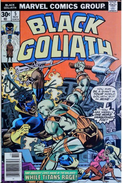 Couverture de BLACK GOLIATH (1976) #5 - par Gil Kane - lecubeacomics.com