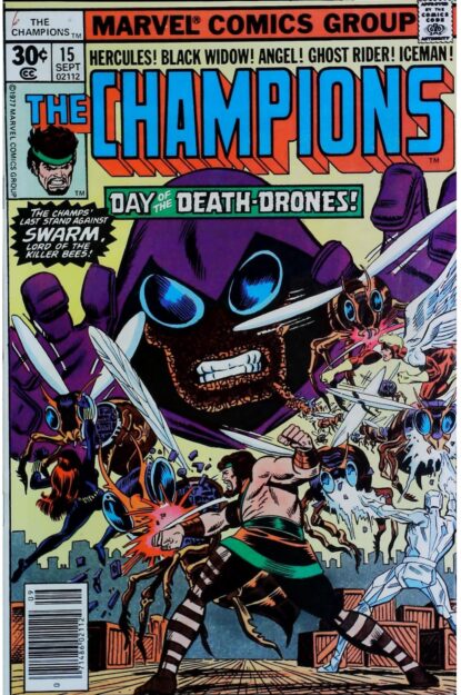 CHAMPIONS (1975) #15 - Marvel - lecubeacomics.com Couverture de CHAMPIONS (1975) #15 - par Gil Kane - lecubeacomics.com