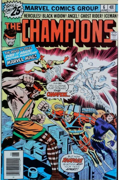 CHAMPIONS (1975) #6 - Marvel - lecubeacomics.com Couverture de CHAMPIONS (1975) #6 - par Jack Kirby - lecubeacomics.com