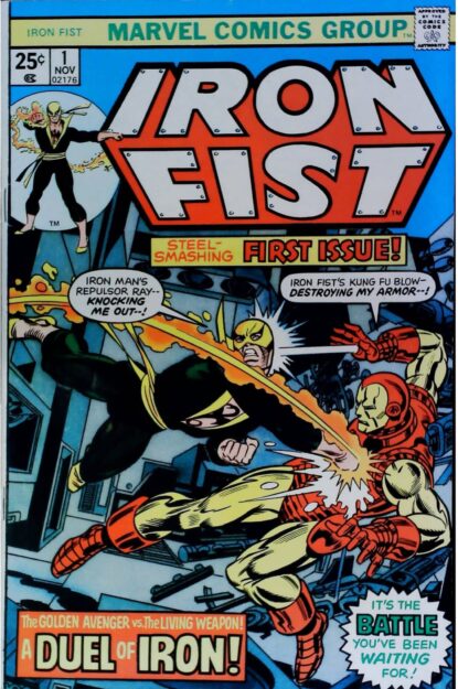 IRON FIST (1975) #1 - Marvel - lecubeacomics.com Couverture de IRON FIST (1975) #1 - par Gil Kane - lecubeacomics.com
