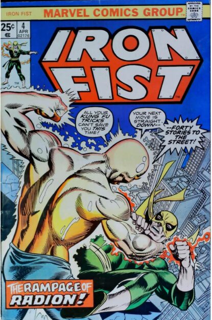 IRON FIST (1975) #4 - Marvel - lecubeacomics.com Couverture de IRON FIST (1975) #4 - par Gil Kane - lecubeacomics.com