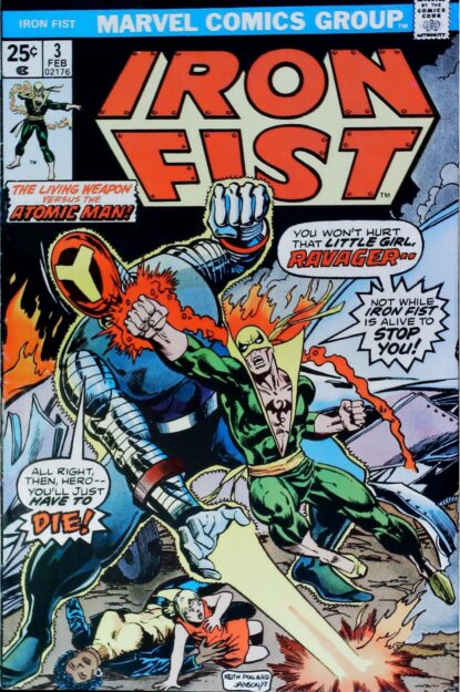 IRON FIST (1975) #3 - Marvel - lecubeacomics.com Couverture de IRON FIST (1975) #3 - par Keith Pollard - lecubeacomics.com