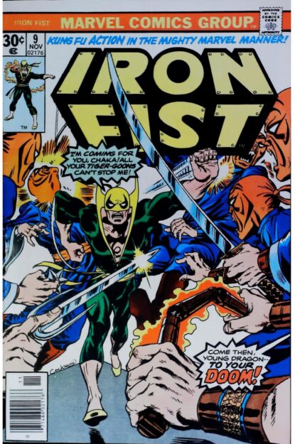IRON FIST (1975) #9 - Marvel - lecubeacomics.com Couverture de IRON FIST (1975) #9 - par Dave Cockrum - lecubeacomics.com