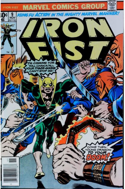 IRON FIST (1975) #9 - Marvel - lecubeacomics.com Couverture de IRON FIST (1975) #9 - par Dave Cockrum - lecubeacomics.com