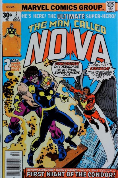 Couverture de NOVA (1976) #2 - par John Buscema - lecubeacomics.com