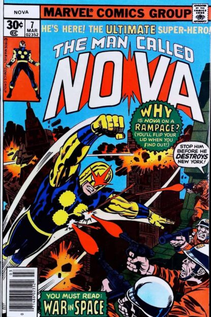 Couverture de NOVA (1976) #7 - par Jack Kirby - lecubeacomics.com