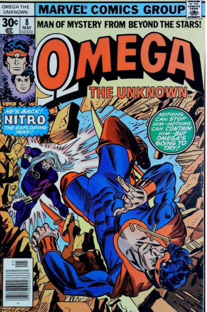 Couverture de OMEGA THE UNKNOWN (1976) #8 - par Gil Kane - lecubeacomics.com