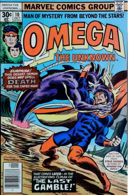 Couverture de OMEGA THE UNKNOWN (1976) #10 - par Dave Cockrum - lecubeacomics.com