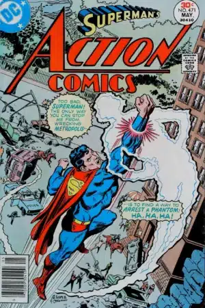 Couverture de ACTION COMICS (1938) #471 - par Bob Oksner - lecubeacomics.com