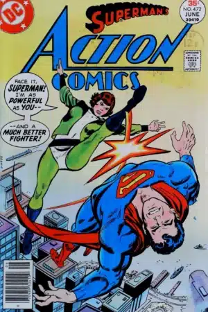 Couverture de ACTION COMICS (1938) #472 - par Bob Oksner - lecubeacomics.com