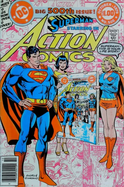 Couverture de ACTION COMICS (1938) #500 - par Dick Giordano - lecubeacomics.com