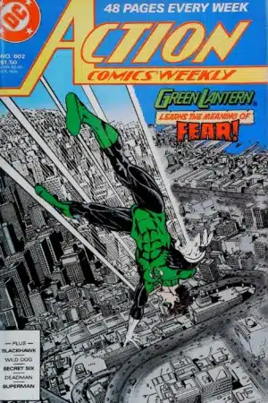 Couverture de ACTION COMICS WEEKLY (1938) #602 - par George Perez - lecubeacomics.com