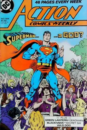 Couverture de ACTION COMICS WEEKLY (1938) #606 - par John Nyberg - lecubeacomics.com