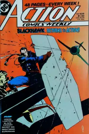 Couverture de ACTION COMICS WEEKLY (1938) #628 - par George Pratt - lecubeacomics.com