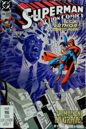 Couverture de ACTION COMICS (1938) #668 - par Bob McLeod - lecubeacomics.com
